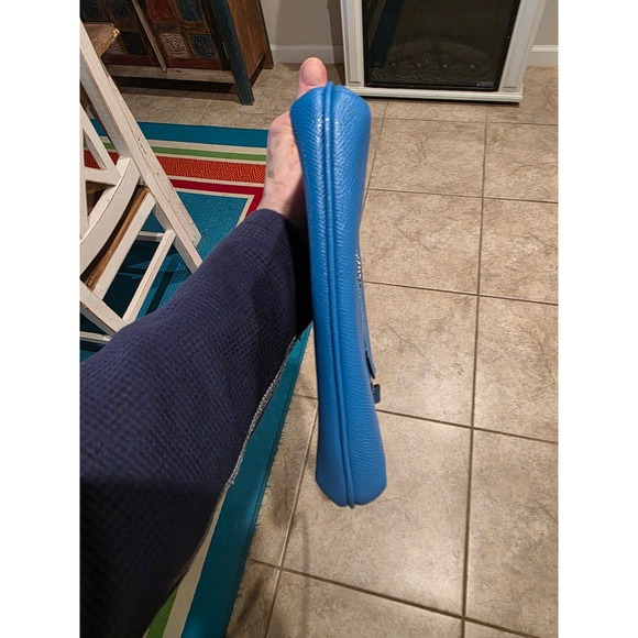 Coach Blue Leather Crossbody Bag With Front Zip Pocket - Picture 6 of 9